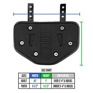 B-PLATE® Football Back Plate Silver