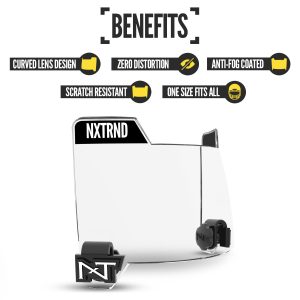 VZR3® Football Visor Clear Curved Lens