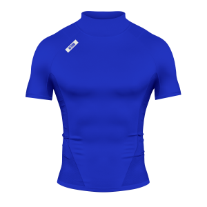 Nxtrnd Core Turtleneck Compression Short Sleeve Blue