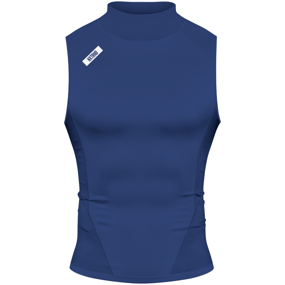 Nxtrnd Core Turtleneck Compression Sleeveless Navy Blue