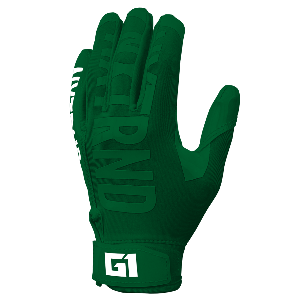 G1® Youth Football Gloves Dark Green