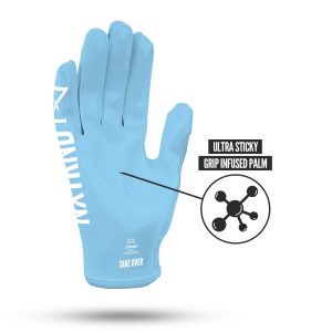 G1® Youth Football Gloves Columbia Blue