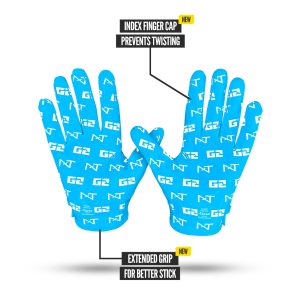 G2® Pro Football Gloves Neon Blue