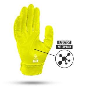 G3® Pro Padded Football Gloves Neon Yellow