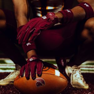 G3® Pro Padded Football Gloves Maroon