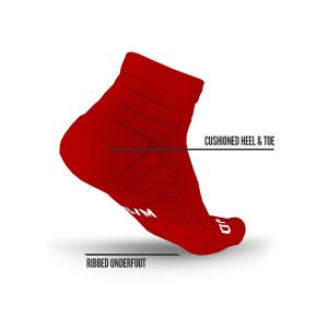 Quarter Socks Red (3-Pairs)