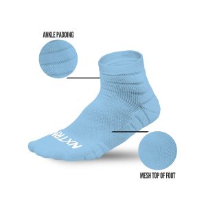 Quarter Socks Columbia Blue (3-Pairs)