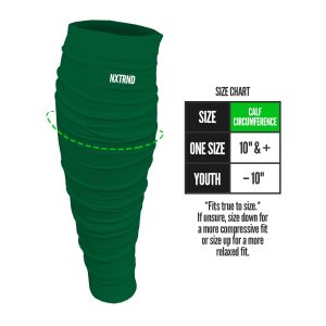 Scrunch Football Leg Sleeves Dark Green