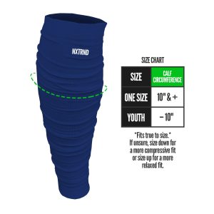 Scrunch Football Leg Sleeves Navy Blue