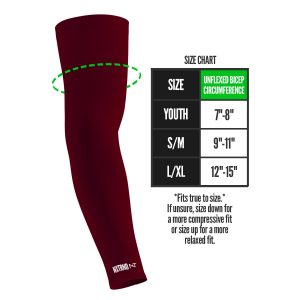 AirTek Arm Sleeves Maroon (1 Pair)